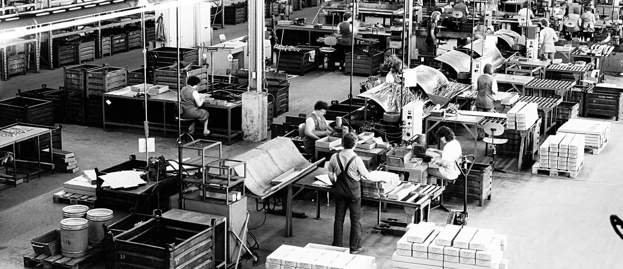 Production usine Bilstein en 1980